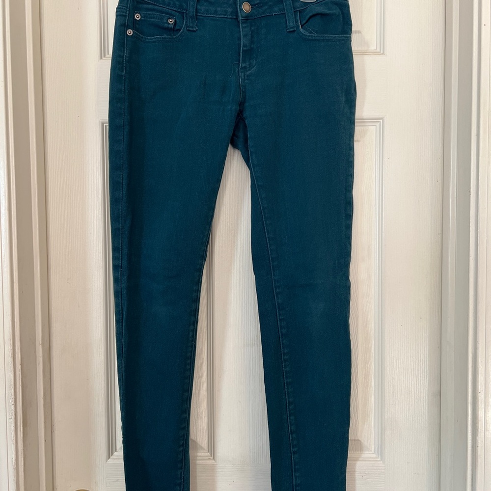 Forever 21 Teal Skinny Jeans